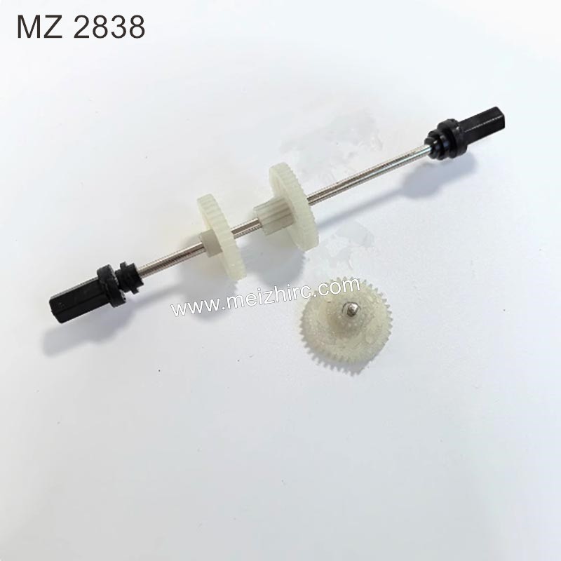 MEIZHI 2838 Parts Rear Gear Rod + Gear [About 13.6cm Long]