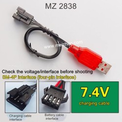MEIZHI 2838 Parts 7.4V Charging Cable [Four Pin Interface]
