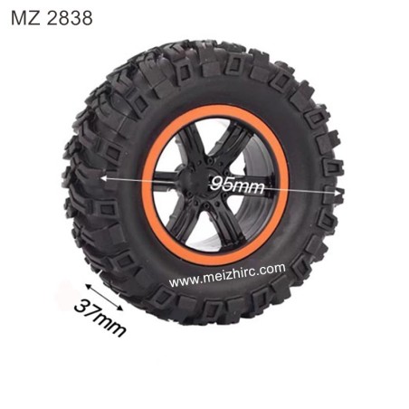MEIZHI 2838 Parts Orange Wheels