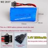 MEIZHI 2837 Parts 7.4V 2800mAh Battery Pack [Four Pin Connector]