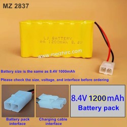 MEIZHI 2837 Parts 8.4V 1200mAh Battery Pack [Ota Palace Connector] Yellow